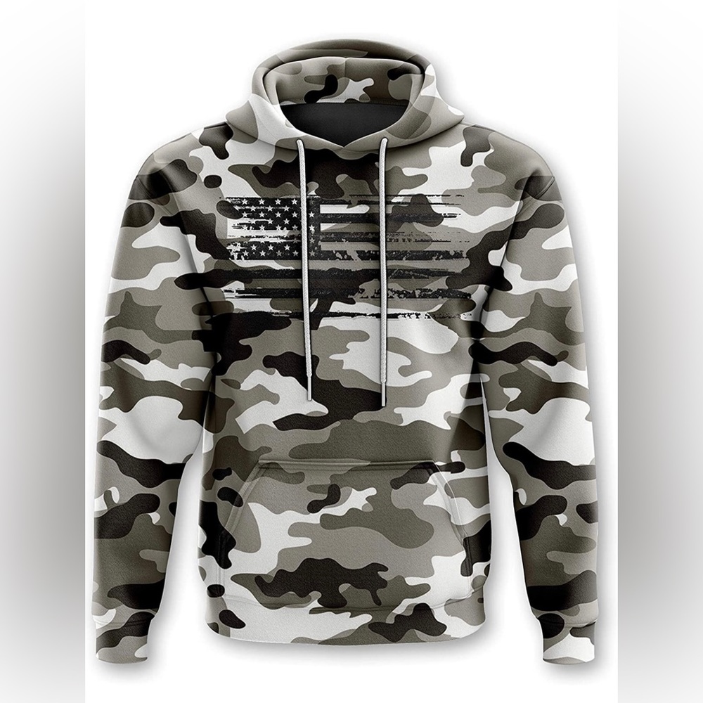 NWOT SUPER soft and comfortable snow camo hoodie XL